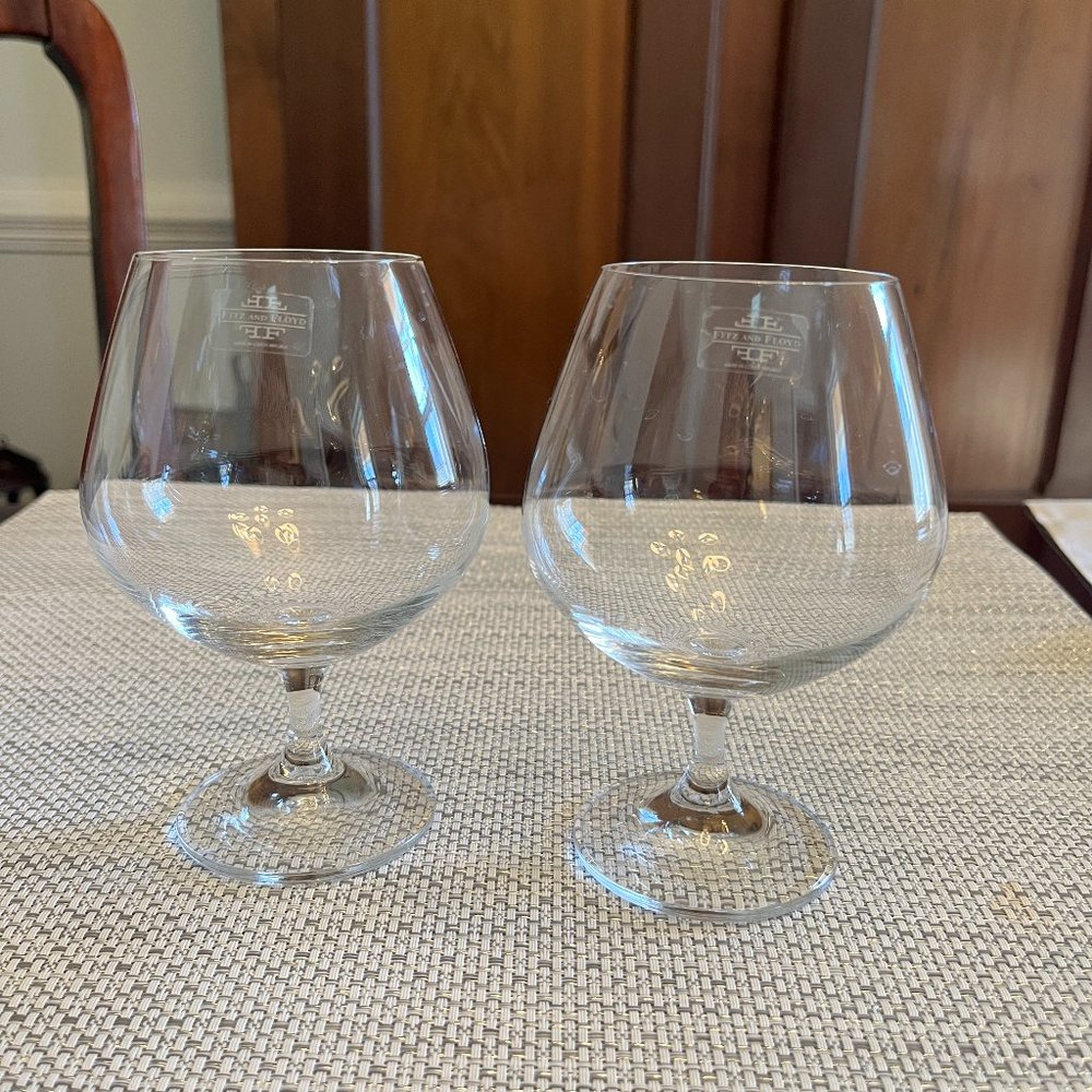 New! Fitz and Floyd Snifter brandy whiskey cognac alcohol stem drinking glass